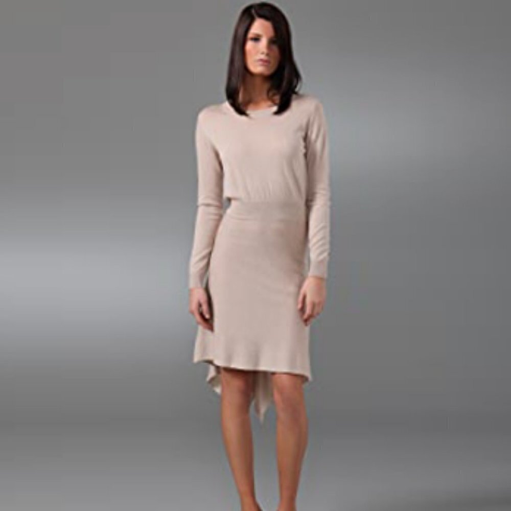 NWT 3.1 Phillip Lim Long Sleeve Dress with Drape Back Skirt Sz XS